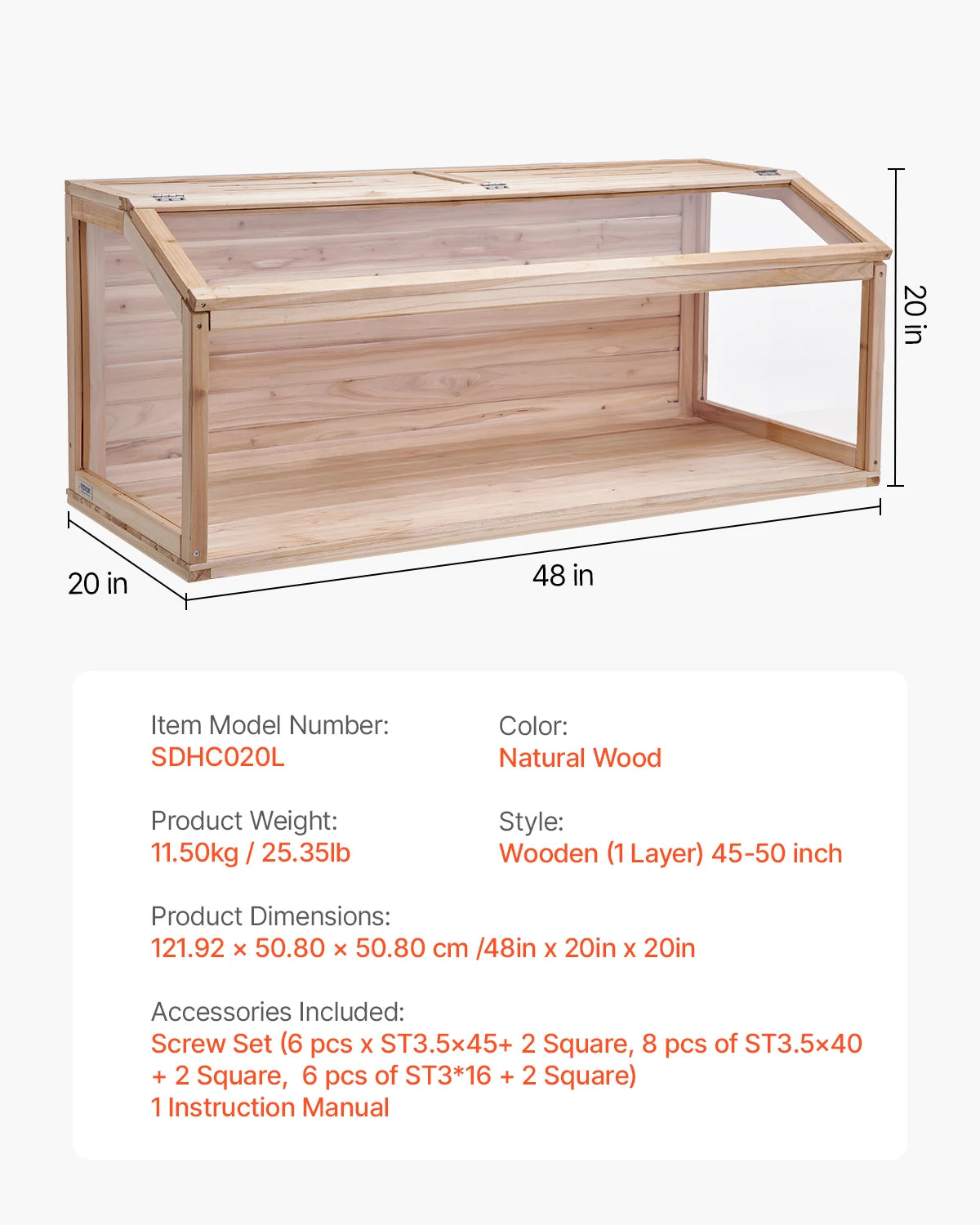 SucceBuy Wooden Hamster Habitat Cage With 270 Degree Viewing
