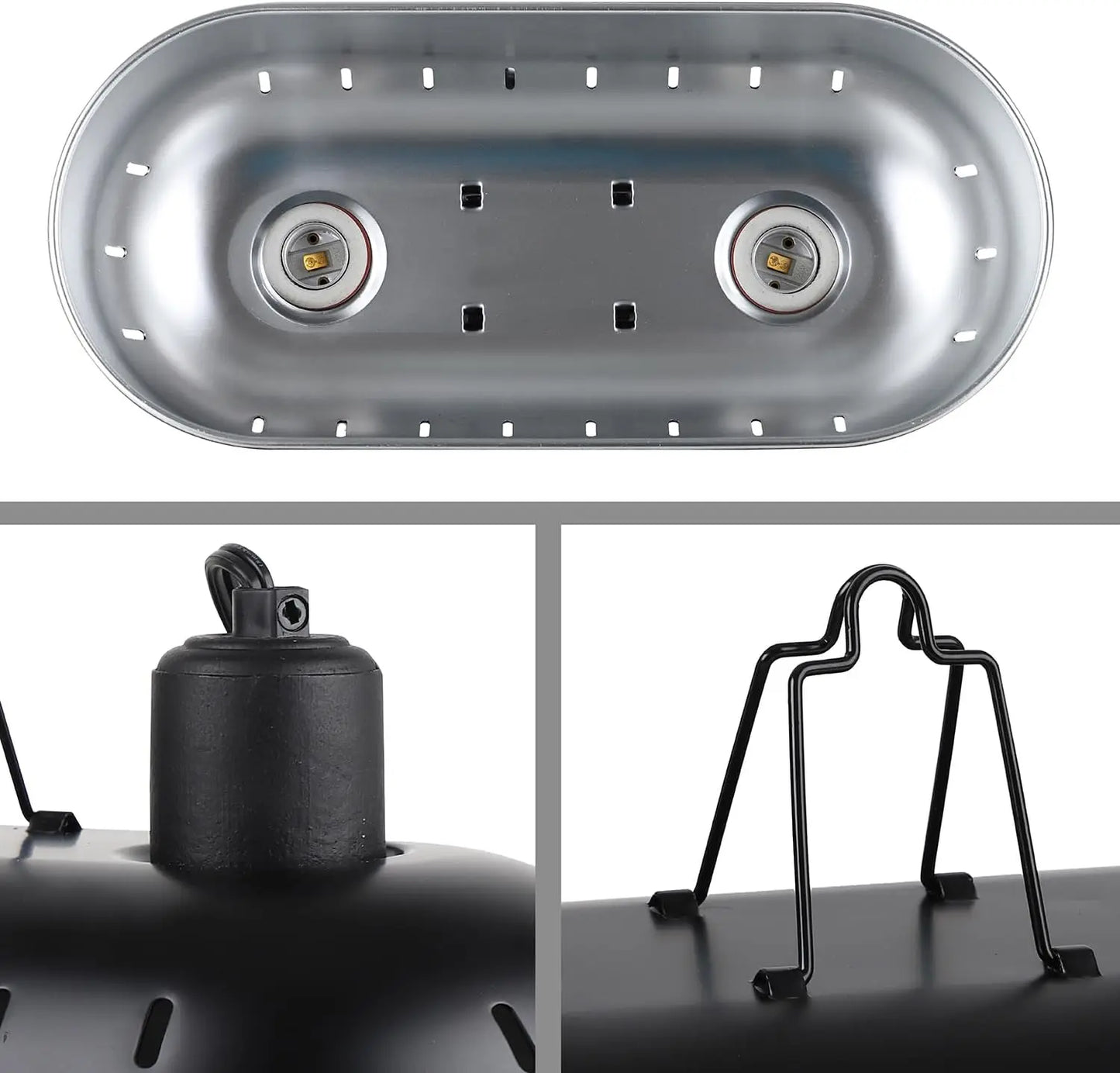 Dual Reptile Lamp Fixture UVA UVB Light Ceramic Heater