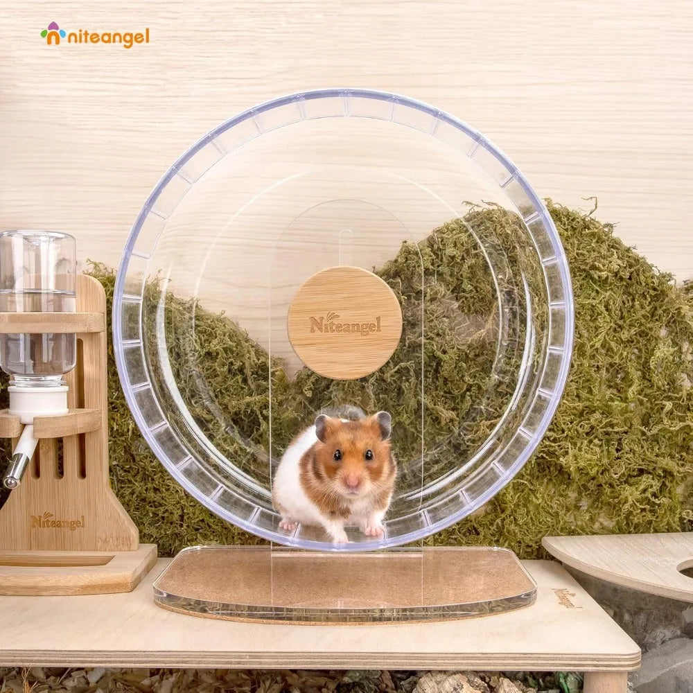 Super Silent Hamster Wheel Adjustable Quiet Running For Small Pets