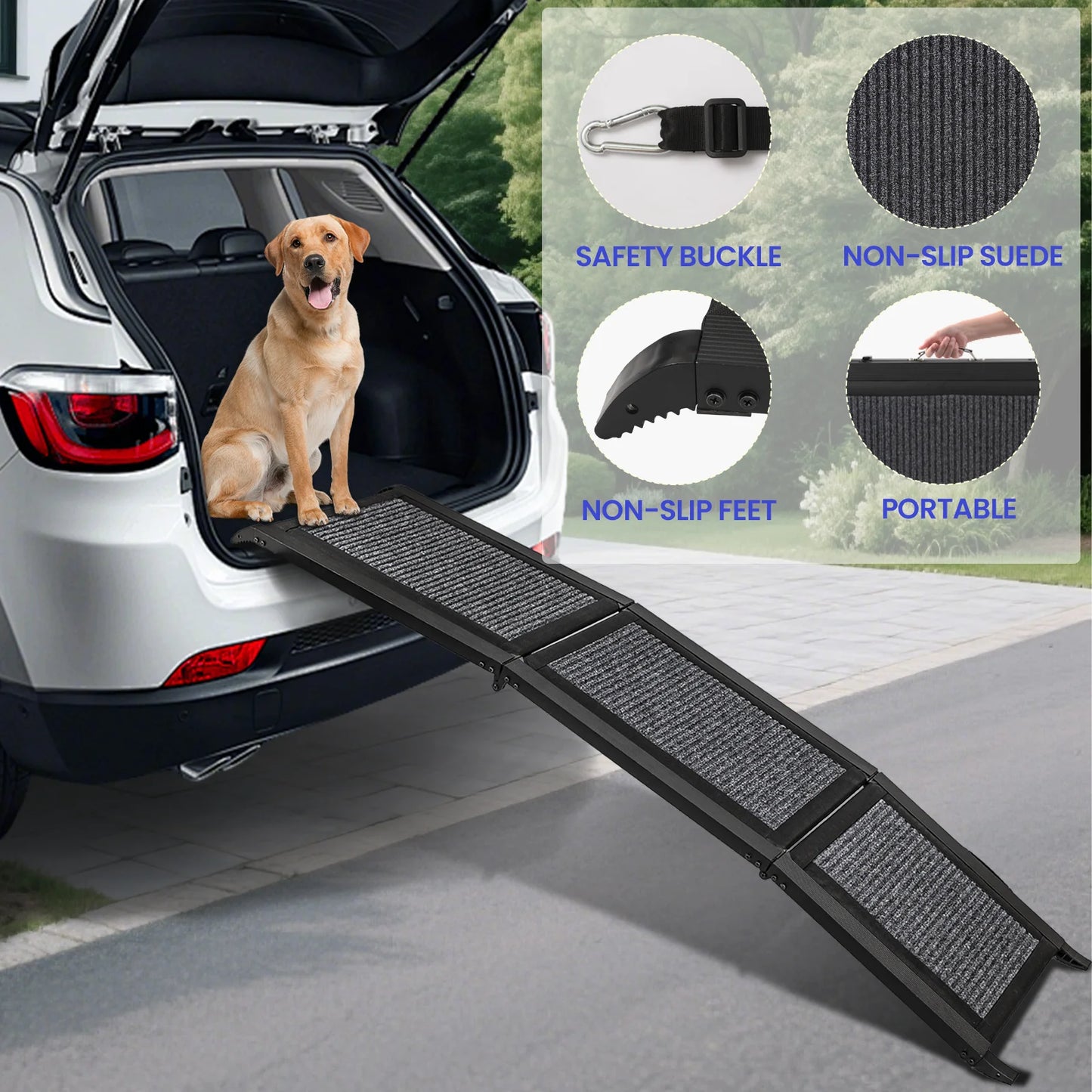 Folding Dog Ramp For Car Non Slip Portable SUV Ramp