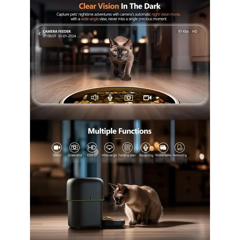 Smart Pet Feeder With High Definition Camera And 5G WiFi