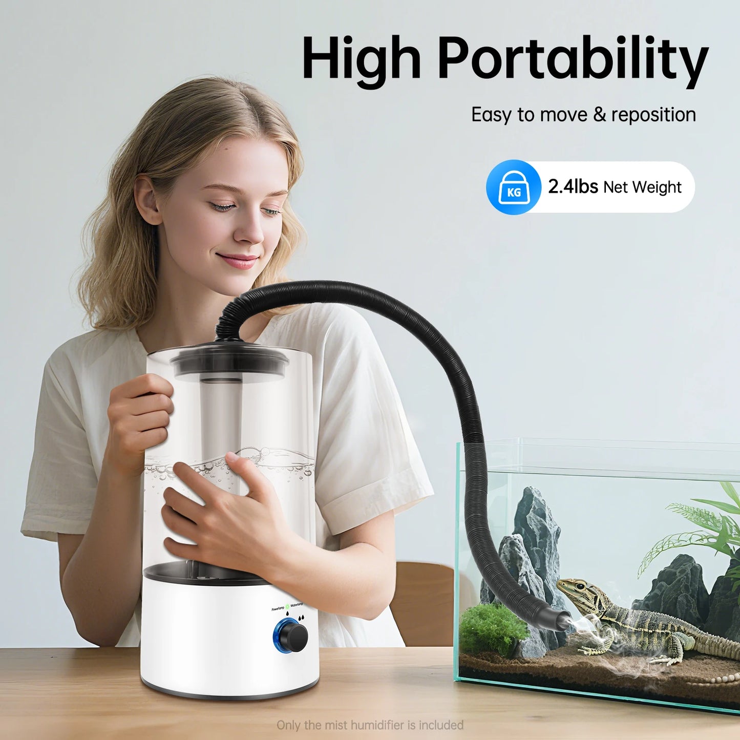 Reptile Mister Humidifier 4L Large Capacity Terrarium Fogger