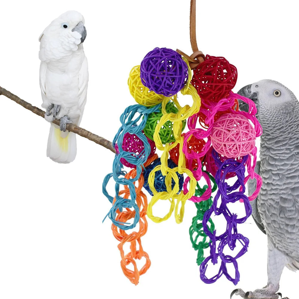 Bird Toys Hanging Chew Perch Macaw Cockatiel Parrot