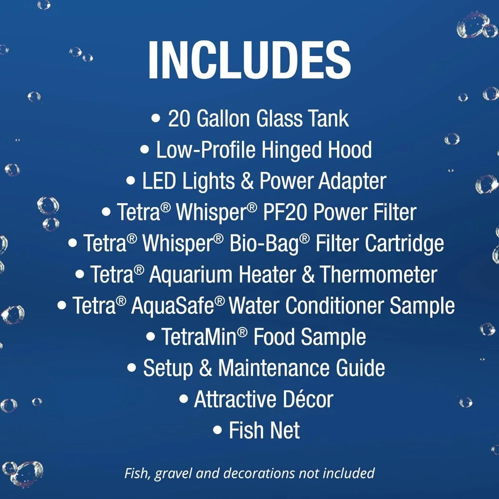 Freshwater Fish Tank Kit LED Light And Accessories