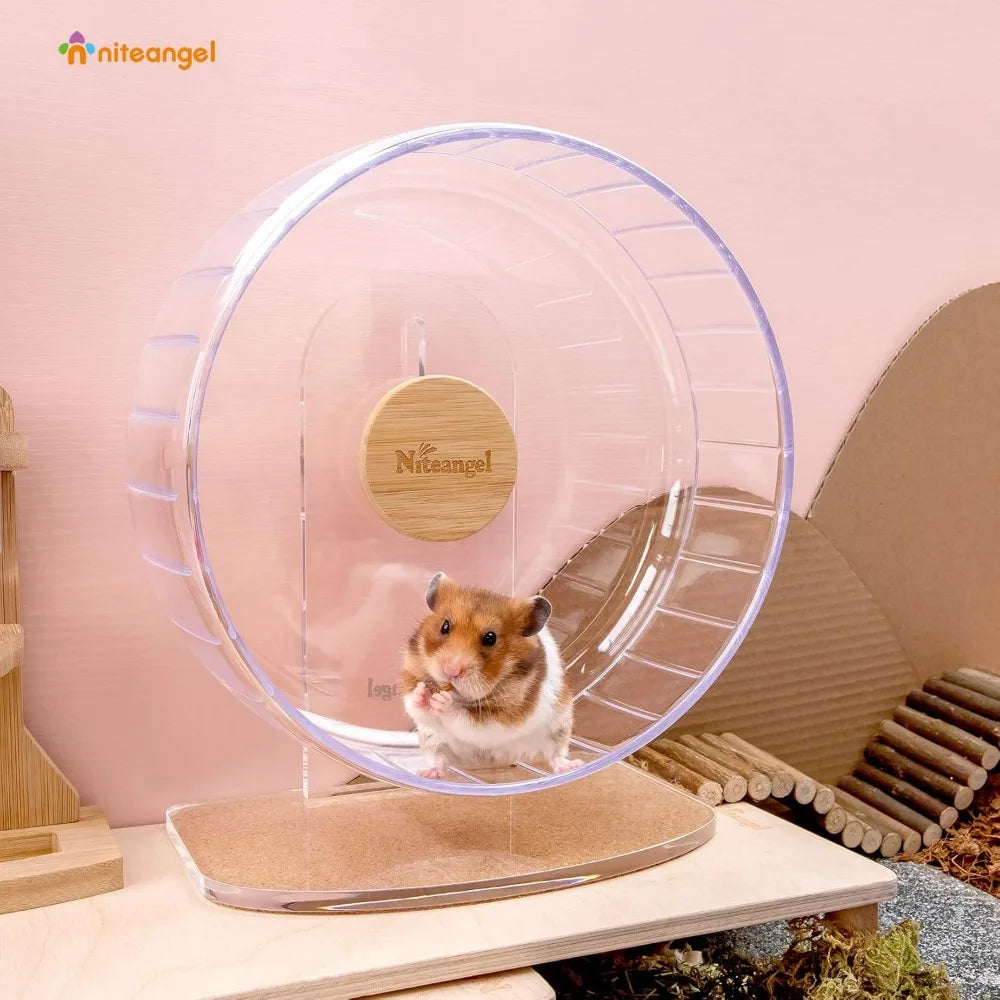 Super Silent Hamster Wheel Adjustable Quiet Running For Small Pets