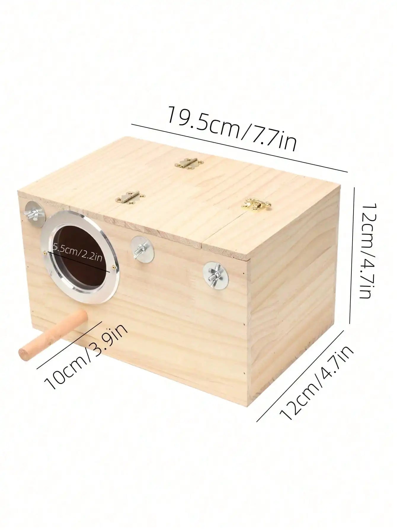 Wood Parakeet Nest Box Bird House Breeding Box For Lovebirds