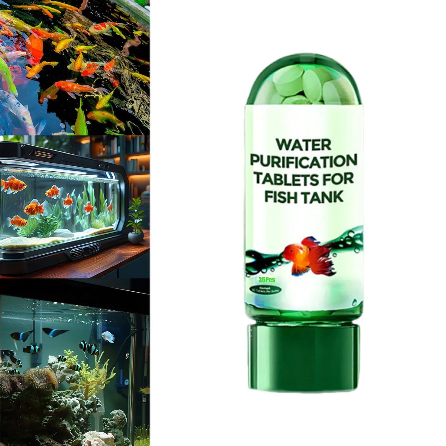 Freshwater Aquarium Water Purification Tablets Clear Turbidity
