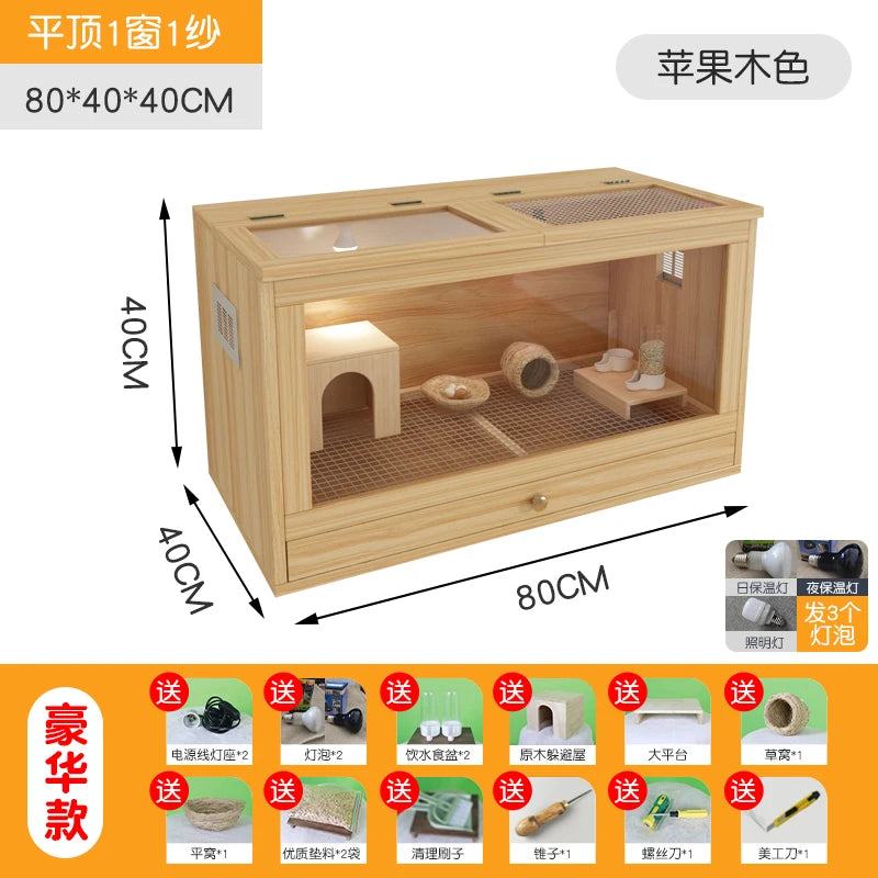 Grater Wood Breeding Box for Poultry and Small Pets