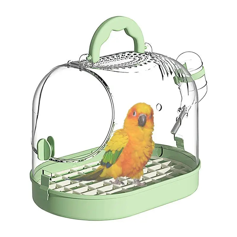NONECN Bird Transport Cage Breathable Parrot Carrier with Escape Buckle