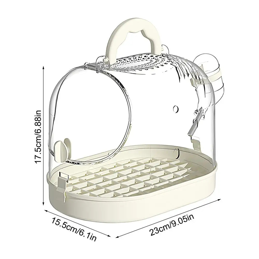 NONECN Bird Transport Cage Breathable Parrot Carrier with Escape Buckle