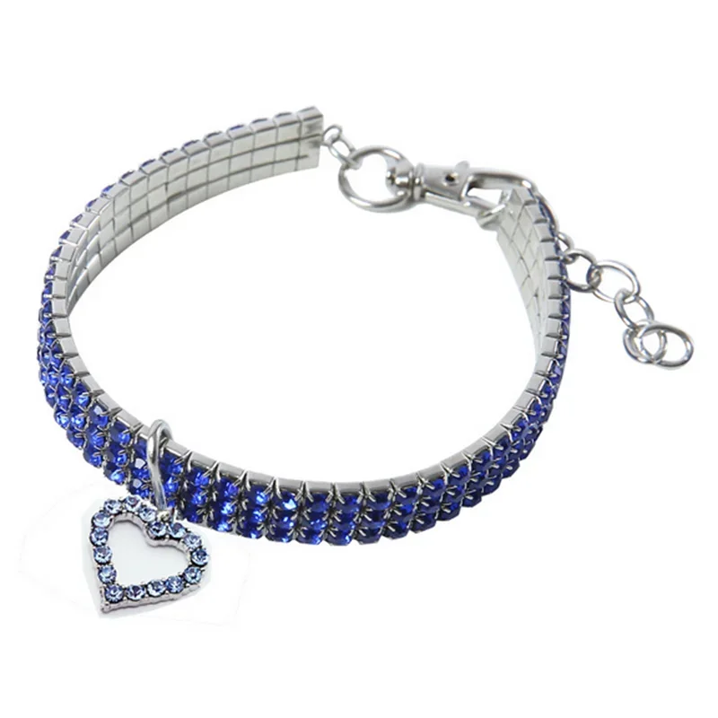 NONECN Bling Rhinestone Dog Collar For Small To Medium Dogs