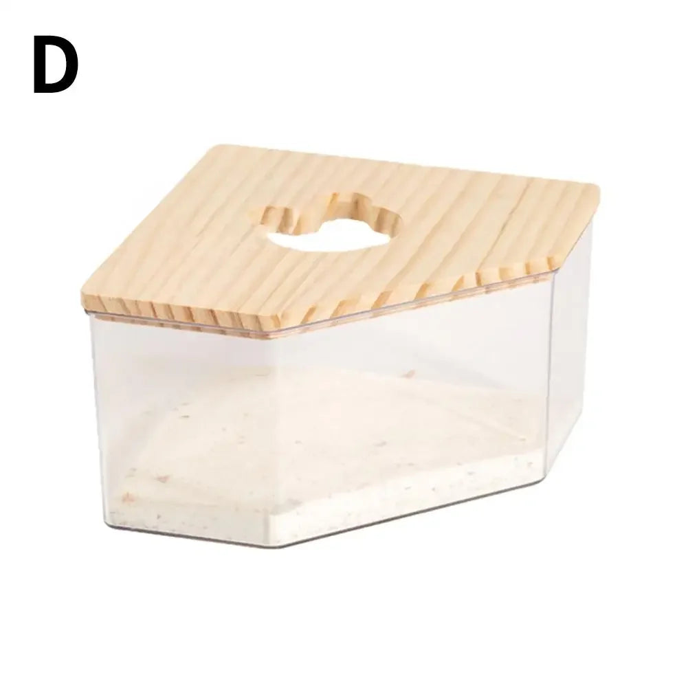 Acrylic Hamster Sand Bath Box Dual Purpose Bath Sand Basin