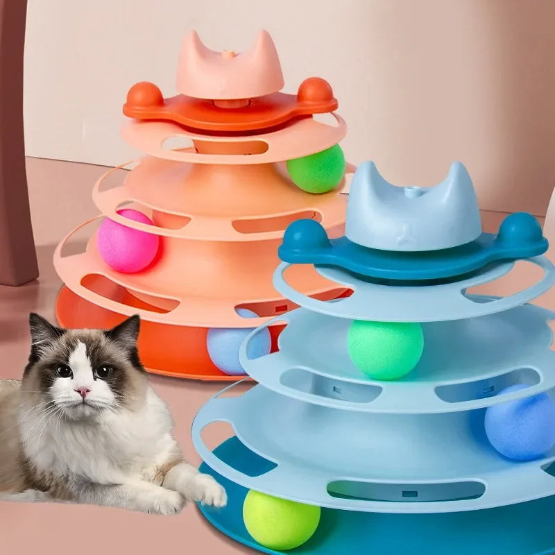 Funny Cat Toy Triple Play Disc Ball Set for PetLovers
