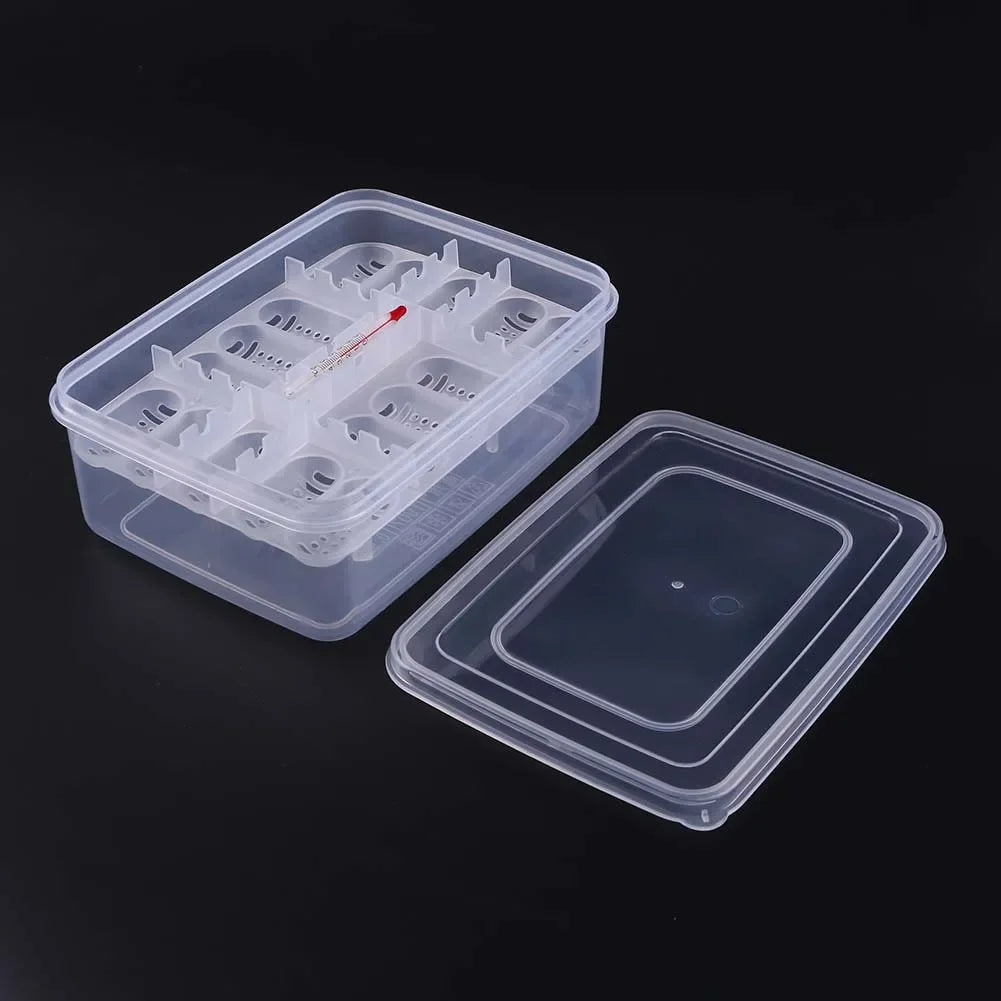 Shunmaii 16 Grids Reptile Egg Incubator Tray Hatcher Plastic Box