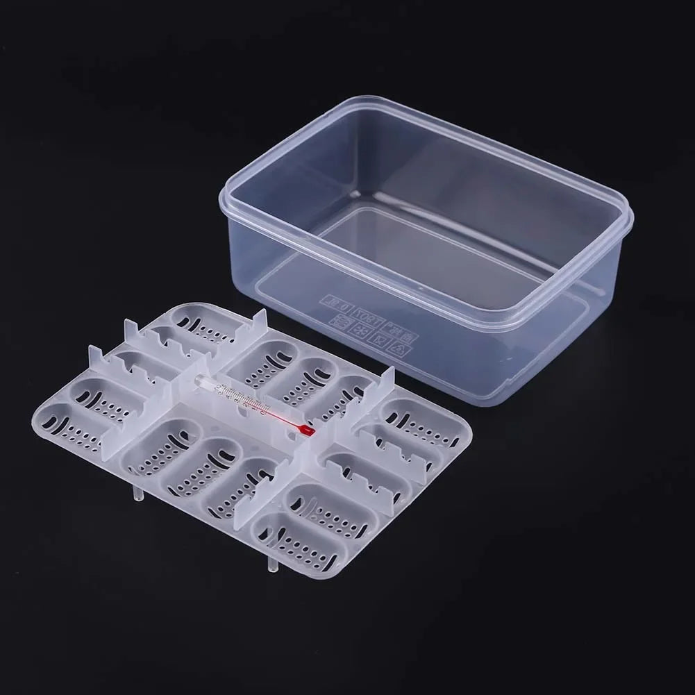 Shunmaii 16 Grids Reptile Egg Incubator Tray Hatcher Plastic Box