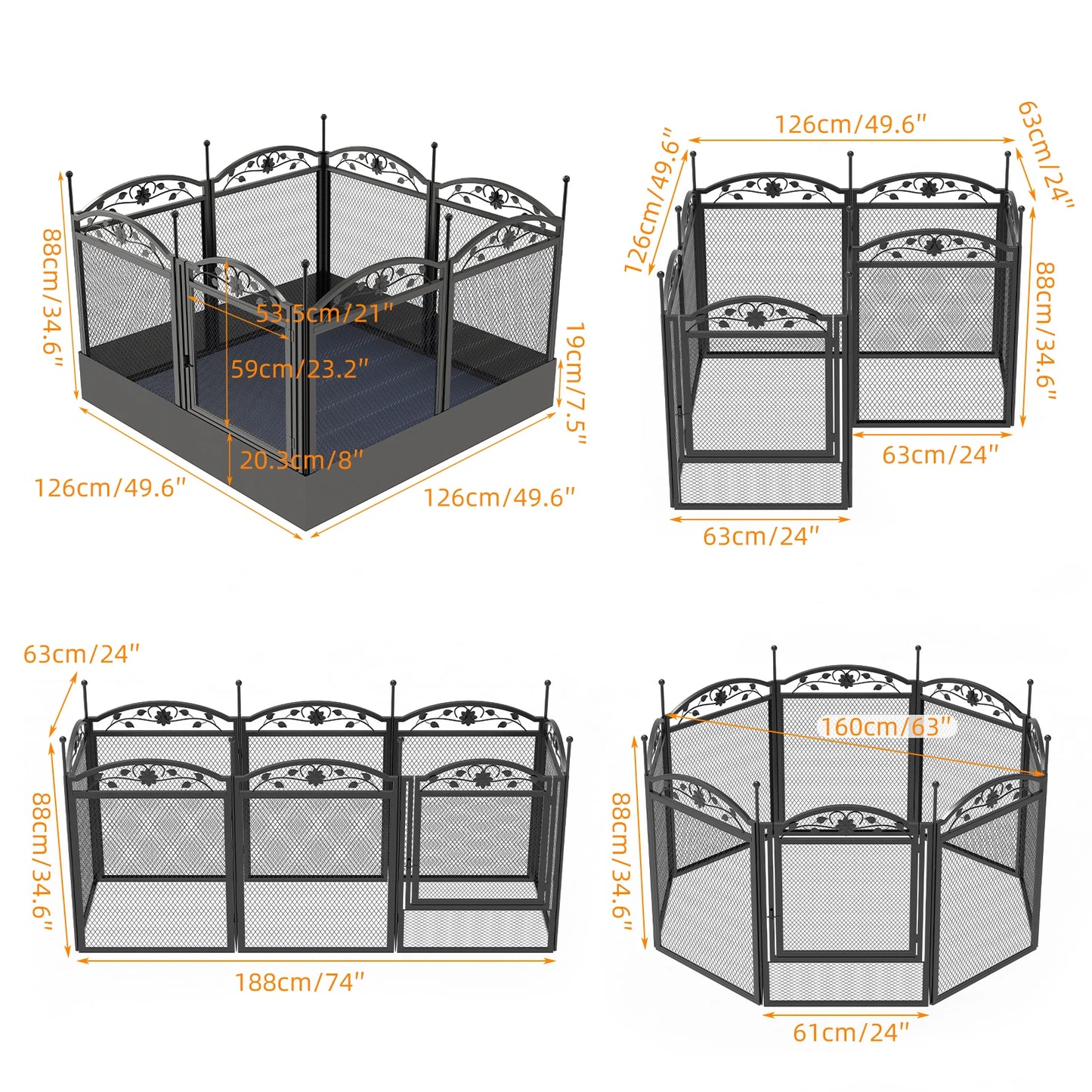 BINGOPAW Heavy Duty Dog Playpen With Waterproof Whelping Pad