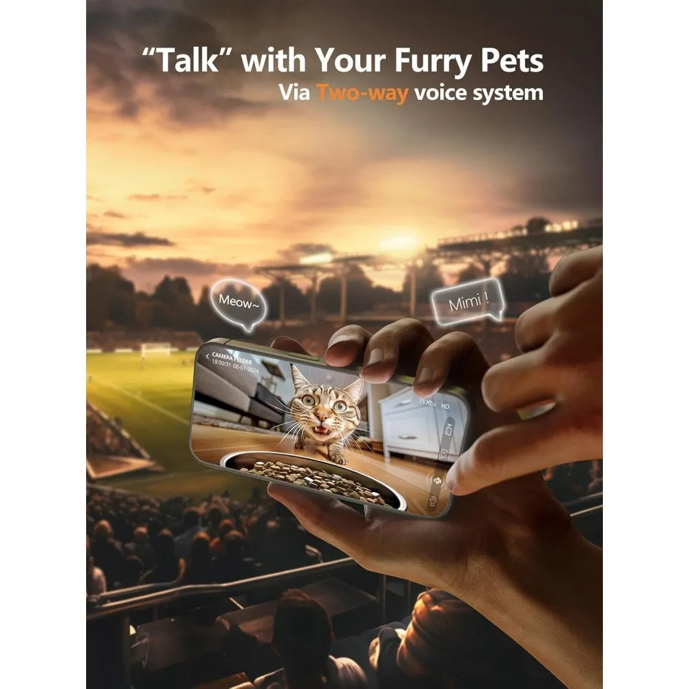 Smart Pet Feeder With High Definition Camera And 5G WiFi