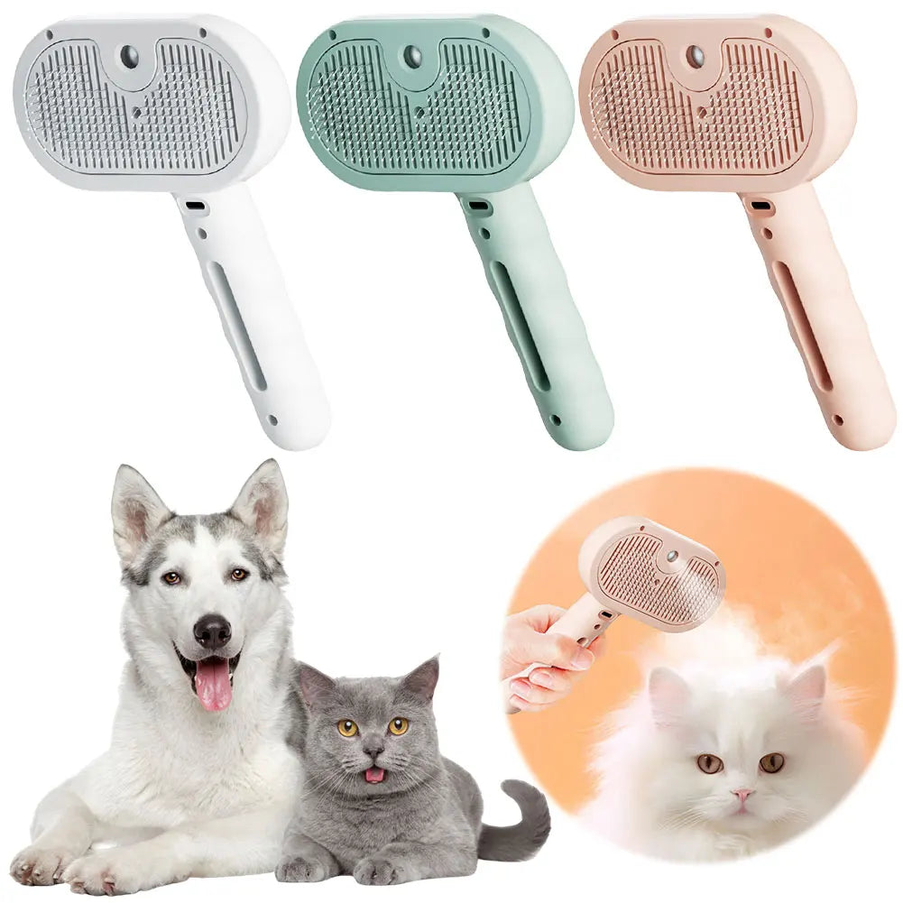 Shunmaii 3 In 1 Cat Steam Brush For Grooming And Pet Hair Cleaning For Cats Dogs
