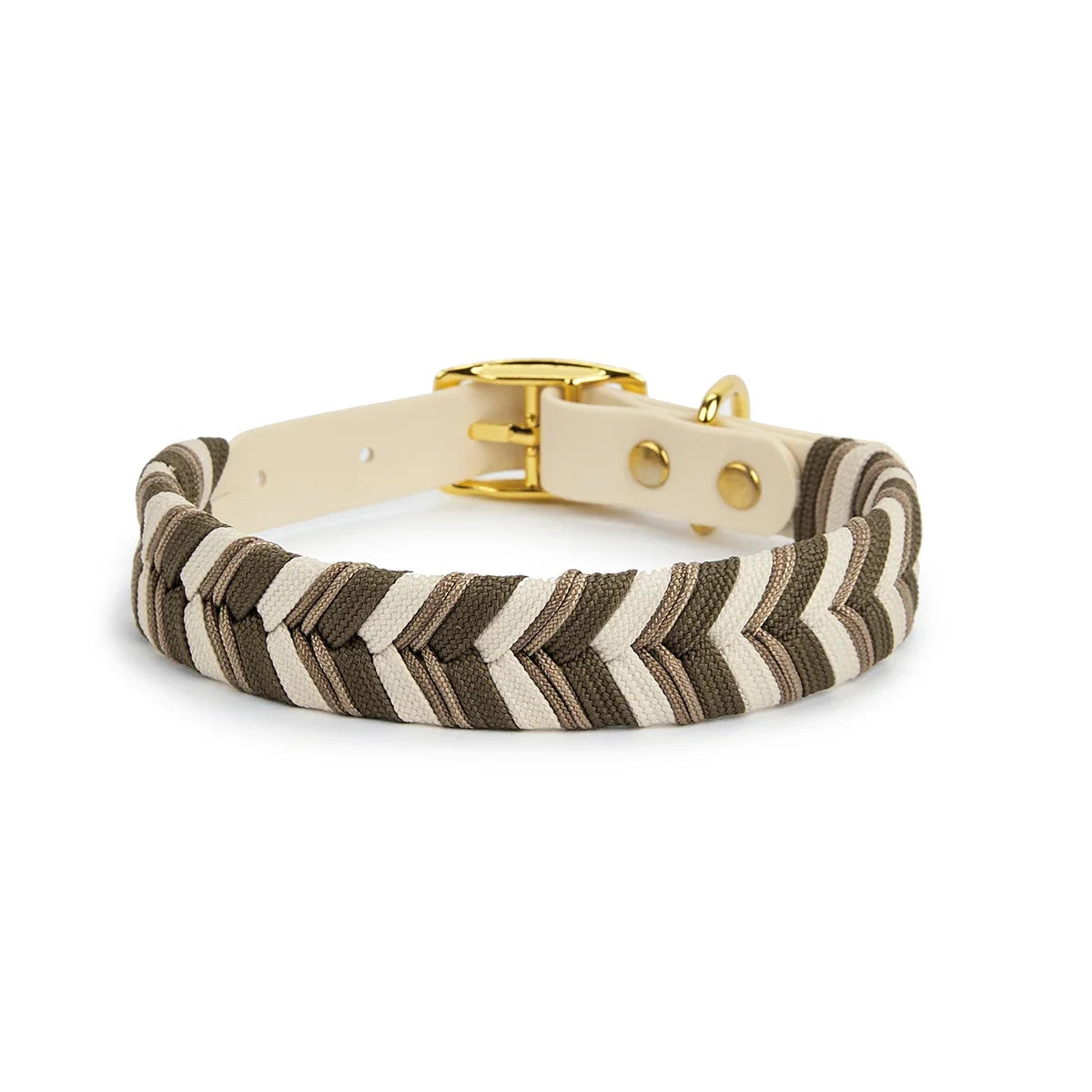 NONECN Dog Fashion Collar Handmade Striped Design For All Dogs