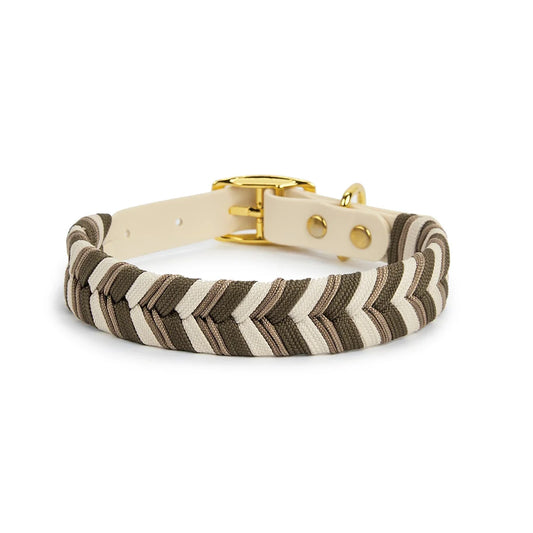 NONECN Dog Fashion Collar Handmade Striped Design For All Dogs