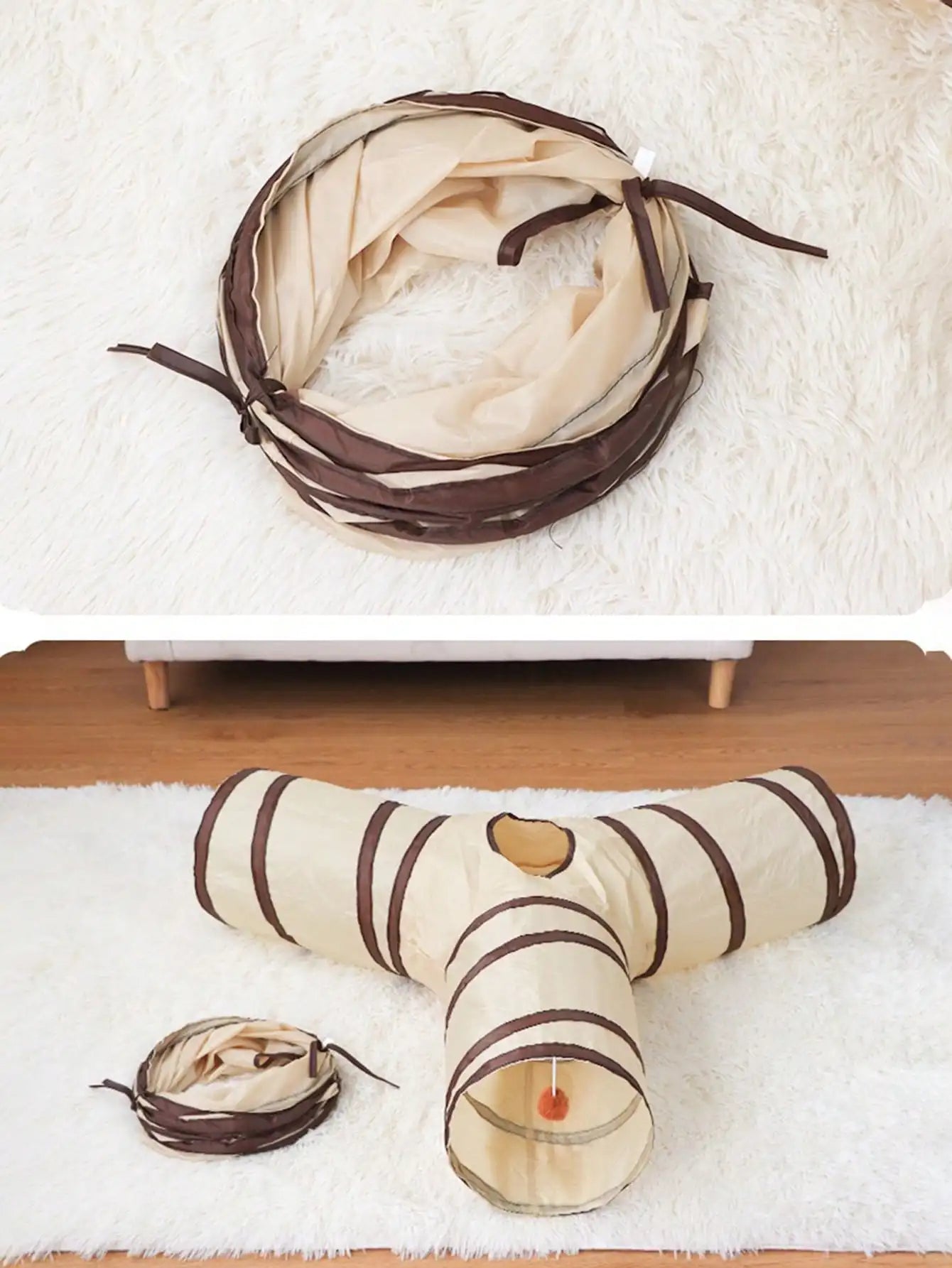 Foldable Cat Tunnel Detachable Play and Sleep Toy for Cats