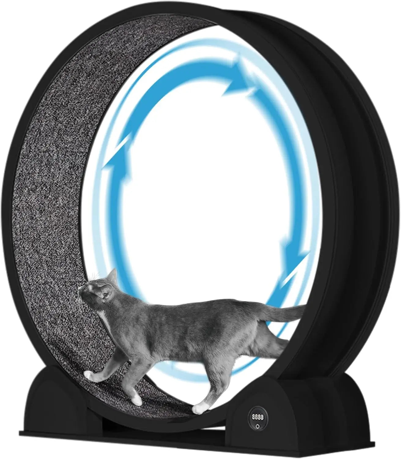 HiMIS Cat Exercise Wheel Indoor Cats Pedometer Quiet Treadmill