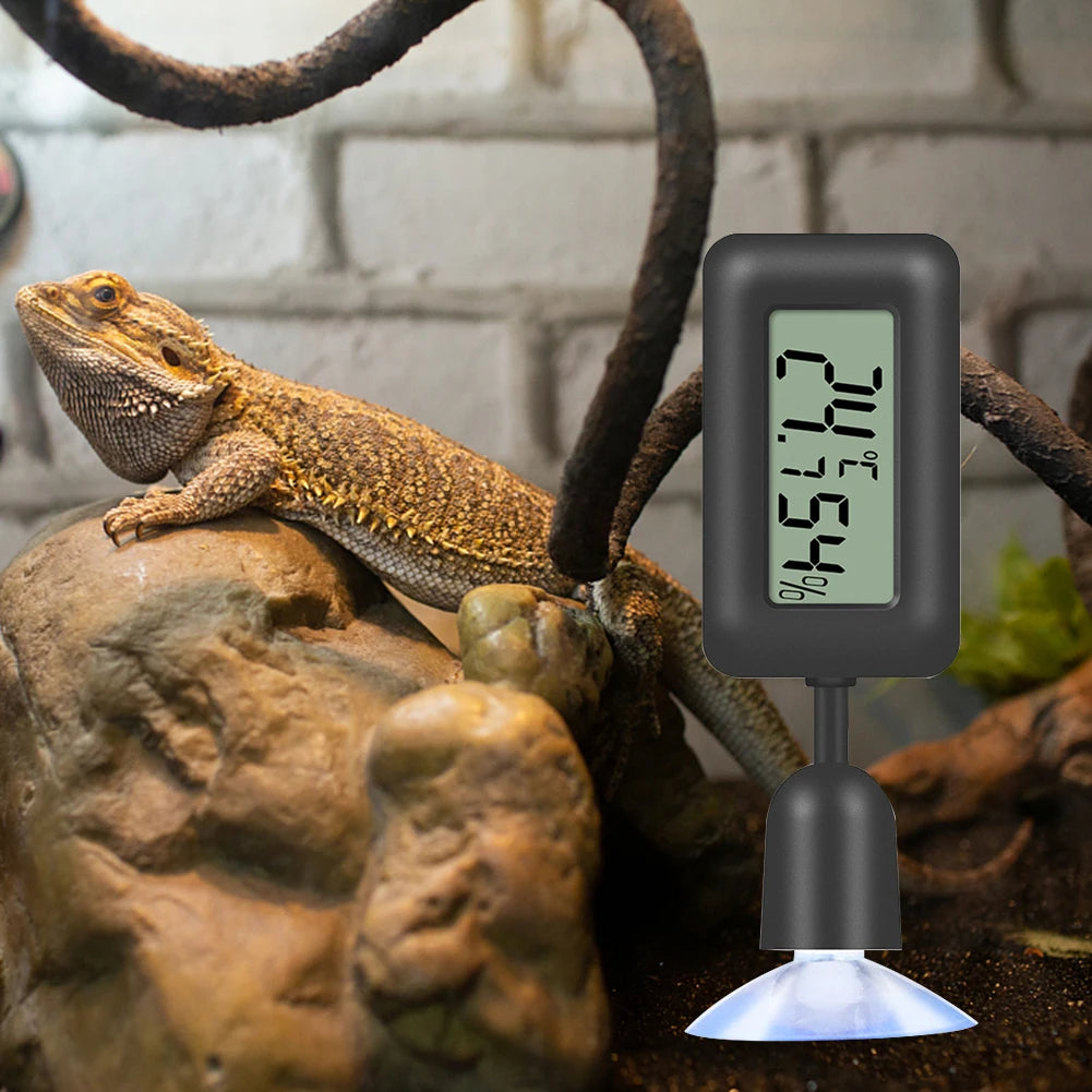 Shunmaii Reptile Digital Thermometer Hygrometer for Terrarium with Suction Cup