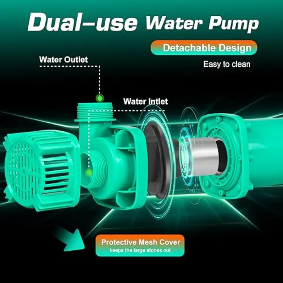 SHXI Pond Pump 2200GPH Waterfall Filter For Koi Pond