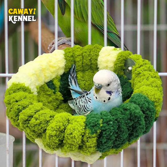 NONECN Plush Bird Nest Bed For Small Parrot Cage Accessory