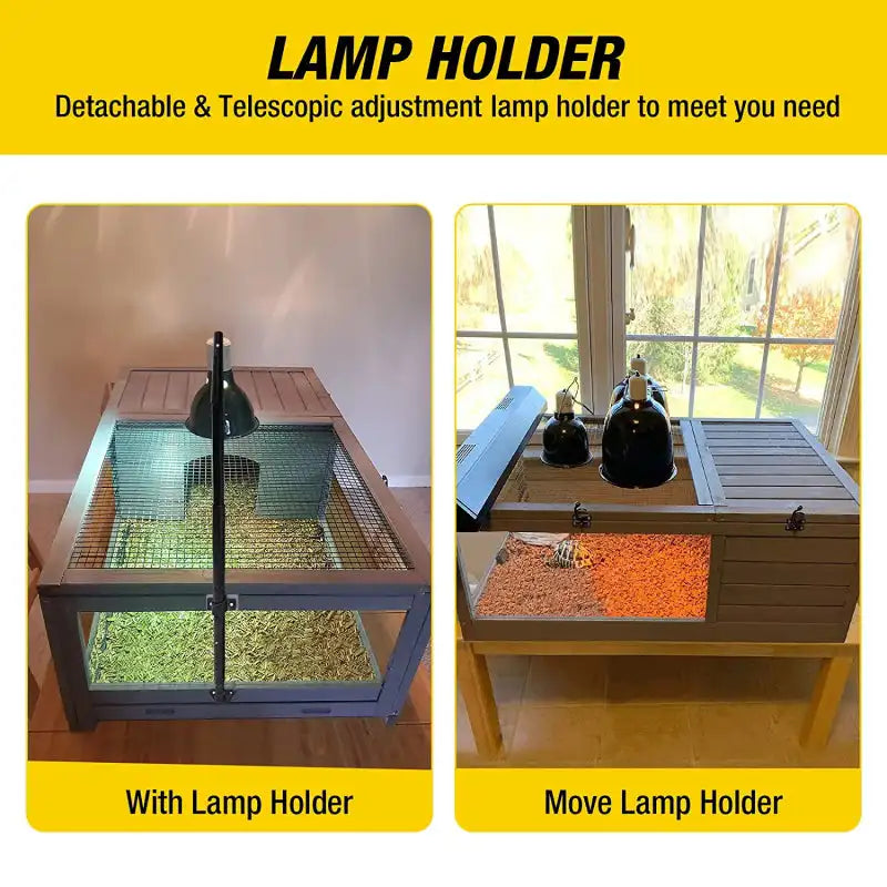 Wooden Tortoise Habitat Reptile Cage With Removable Trays