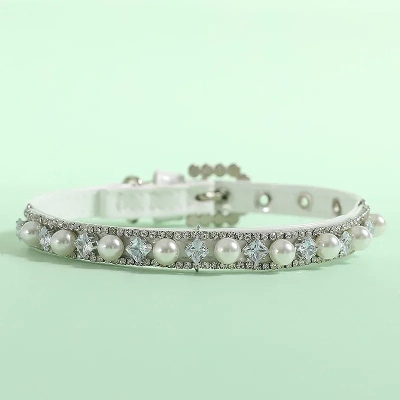 Luxury Pearl Necklace Rhinestone Collar For Cats And Dogs