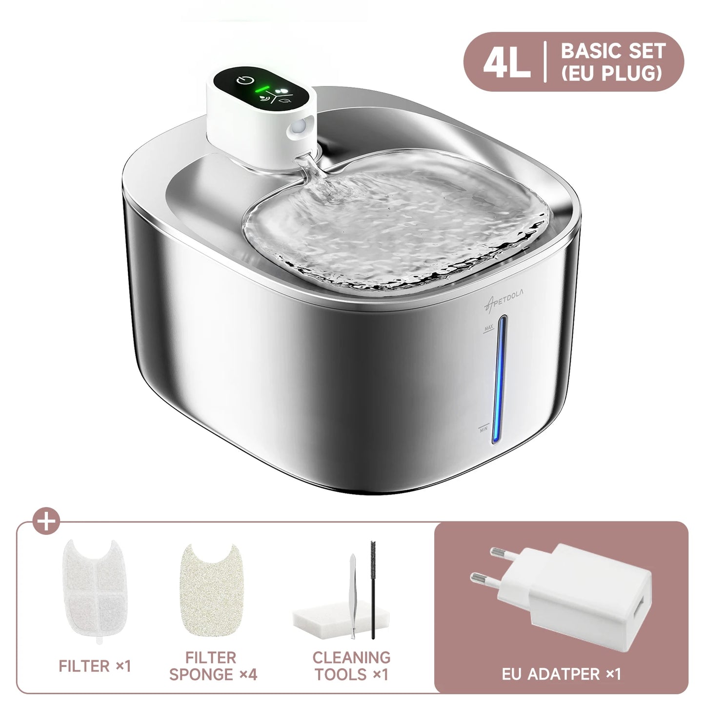APETDOLA Wireless Cat Water Fountain Auto Sensor Dispenser