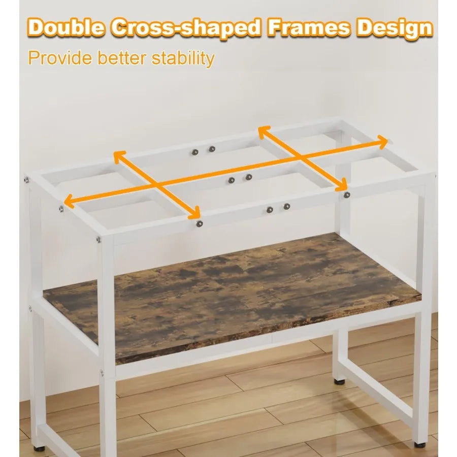 Rimless Fish Tank Stand 2 Tier Metal Aquarium Shelf Breeder
