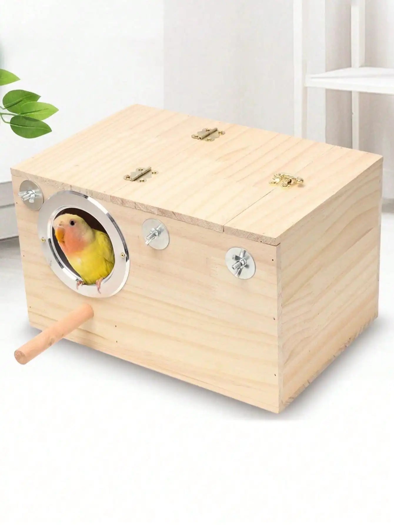 Wood Parakeet Nest Box Bird House Breeding Box For Lovebirds