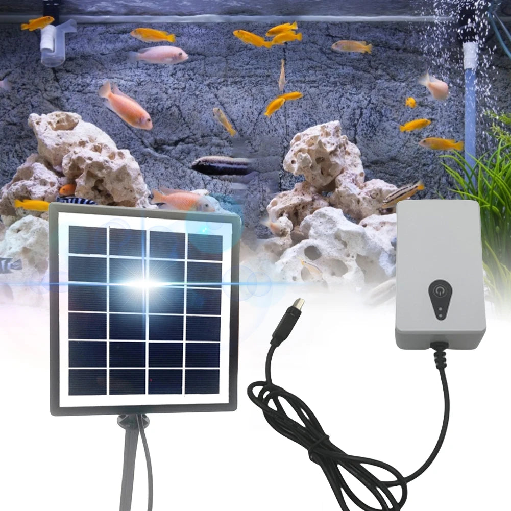 Solar Powered Aquarium Oxygenator Battery Powered Oxygen Pump