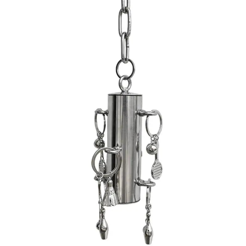 Parrot Bell Toy Stainless Steel Heavy Duty Bird Cage Toys Bird Cage Hang Bite Toy Cage Display Pendant Bird Toys For Large And