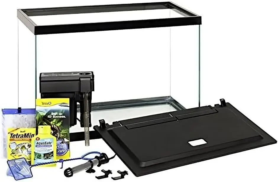 Aquarium Kit With LED Lighting And Decor For A Complete Fish Tank Setup