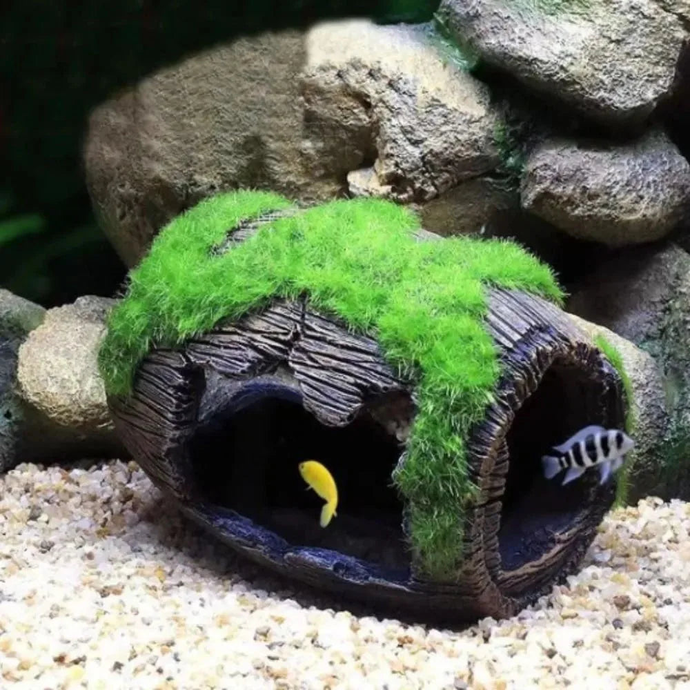 Aquarium Barrel Decoration Resin Shelter For Fish And Shrimp