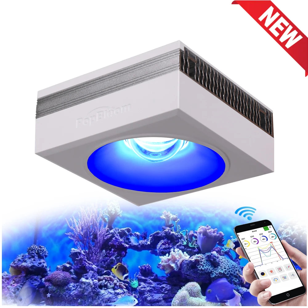 PopBloom RL90 WiFi Full Spectrum Reef Saltwater Aquarium Light