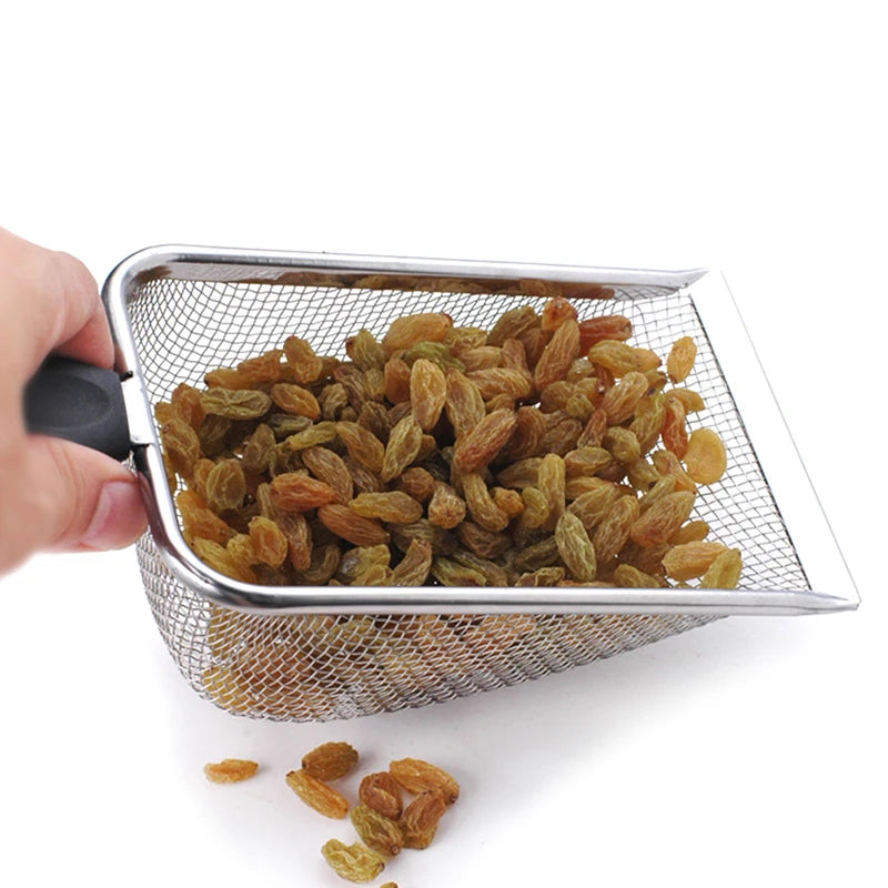 Stainless Steel Pet Feces Shovel With Mesh Screen For Terrariums