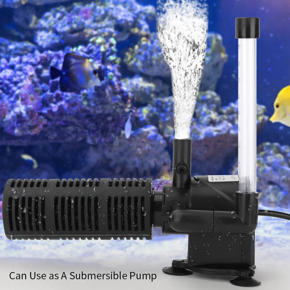 APWIKOGER 3 In 1 Aquarium Filter Silent Submersible Water Purifier