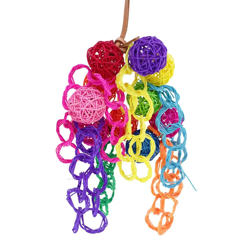 Bird Toys Hanging Chew Perch Macaw Cockatiel Parrot