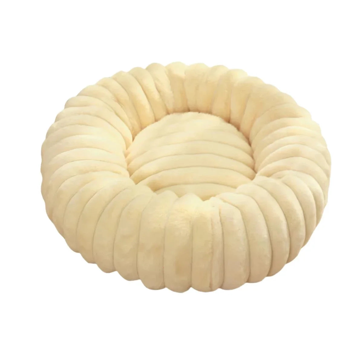 NONECN Round Plush Pet Bed For Dogs And Cats Winter Warm Shelter