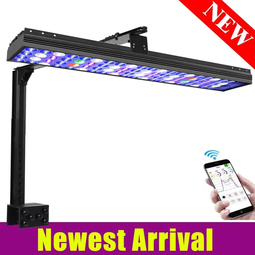 PopBloom WiFi Marine Aquarium Light Full Spectrum LED Lamp