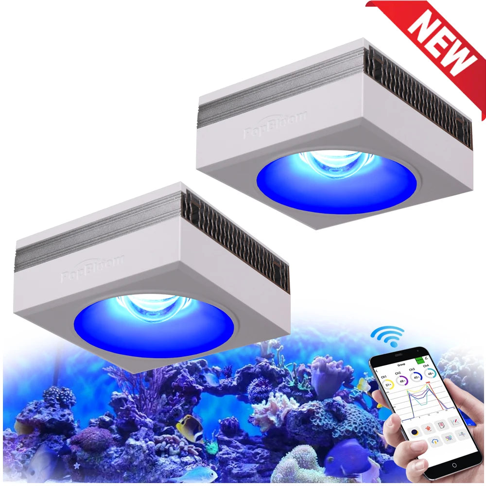 PopBloom RL90 WiFi Full Spectrum Reef Saltwater Aquarium Light
