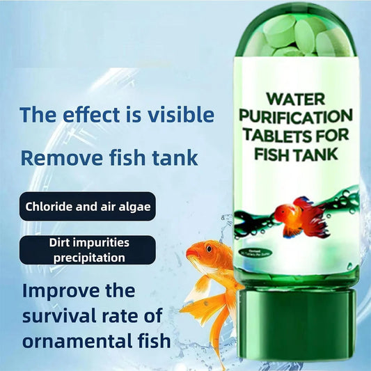 Freshwater Aquarium Water Purification Tablets Clear Turbidity