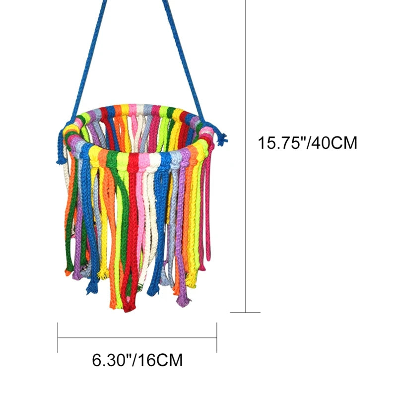 Wood Parrot Chewing Toy For Cage Hanging Swing Climb