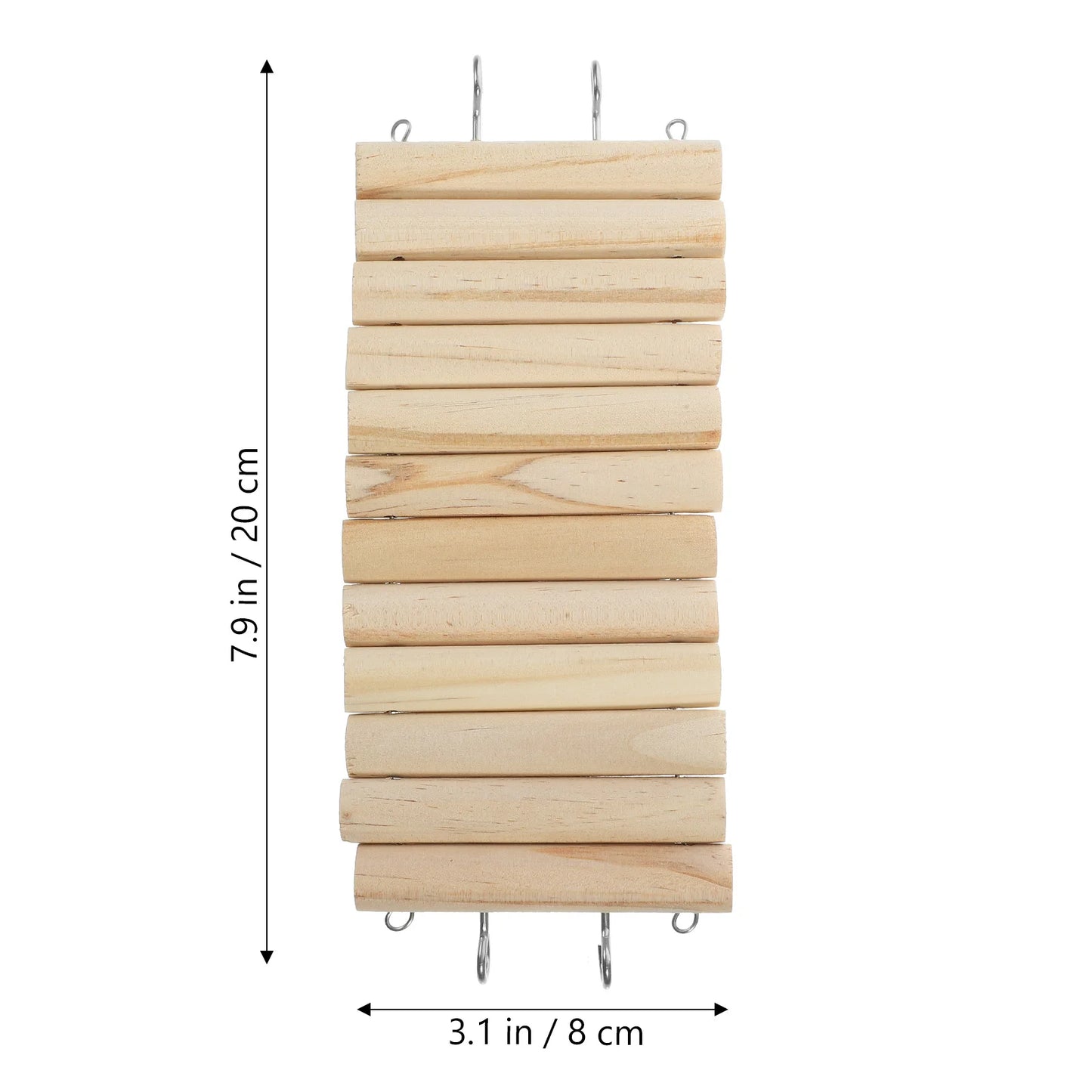 NONECN Wooden Ladder Toy for Hamsters and Small Pets Hideout