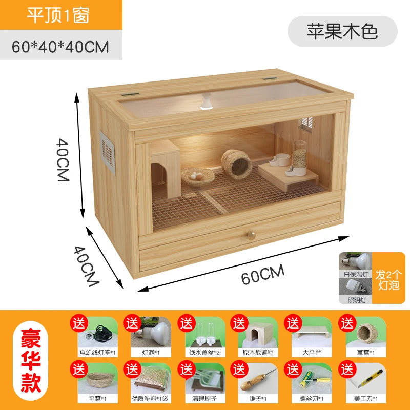 Grater Wood Breeding Box for Poultry and Small Pets