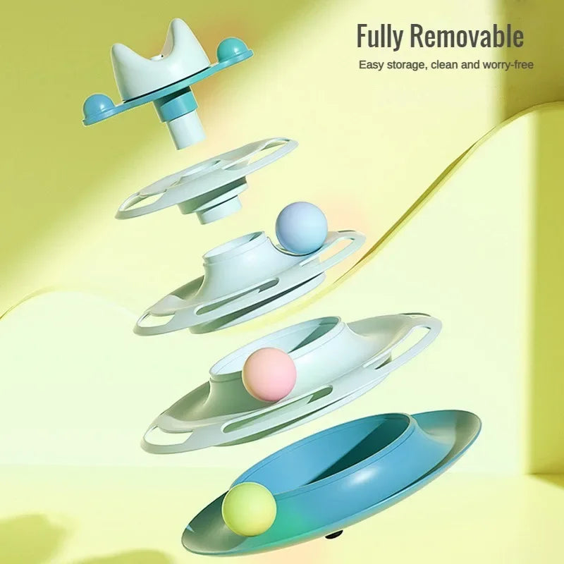 Funny Cat Toy Triple Play Disc Ball Set for PetLovers